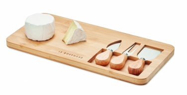 Logotrade advertising products photo of: Bamboo Cheese board set Leipzig