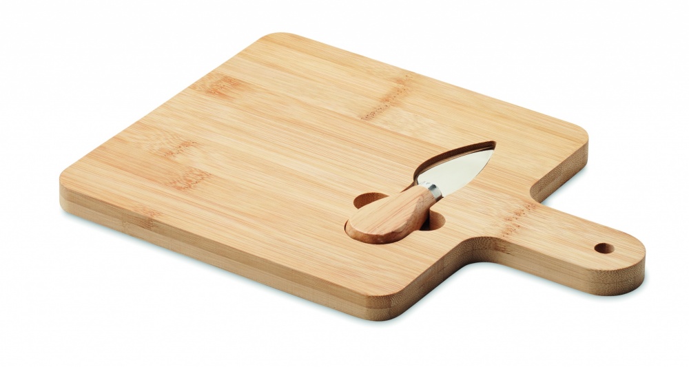 Logotrade promotional item picture of: Cheese board set in bamboo Bremen