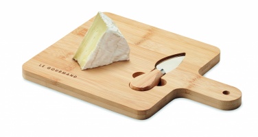 Logo trade promotional merchandise photo of: Cheese board set in bamboo Bremen