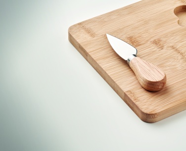 Logotrade corporate gift picture of: Cheese board set in bamboo Bremen