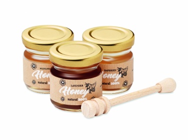 Logo trade promotional merchandise image of: Set of 3 wildflower honey