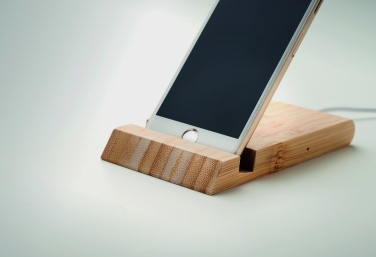 Logotrade promotional item picture of: Bamboo wireless charger  10W ODOS