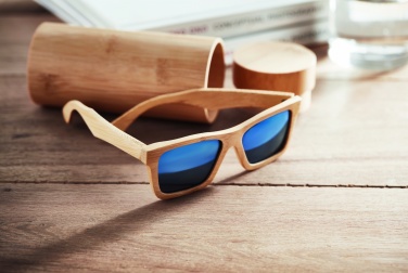 Logotrade promotional items photo of: Sunglasses and case in bamboo KEILA
