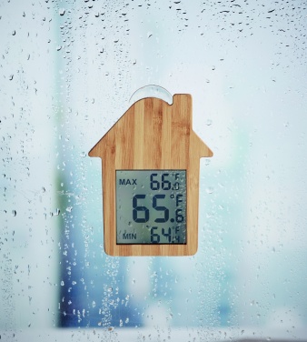 Logo trade advertising products image of: Bamboo weather station HISA