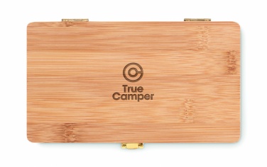 Logo trade advertising product photo of: 21 pcs tool set in bamboo case