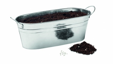 Logo trade promotional giveaway photo of: Zinc tub with 3 herbs seeds