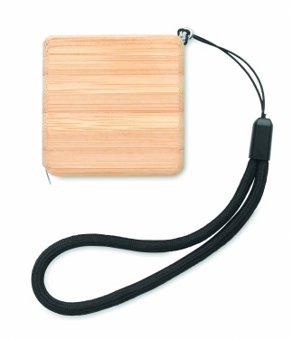 Logotrade promotional giveaway picture of: Measuring tape in bamboo 1m