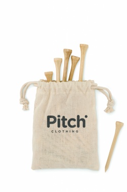 Logo trade business gifts image of: 20 bamboo golf tees set