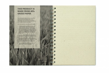 Logotrade promotional giveaway picture of: A5 grass notebook 80 lined