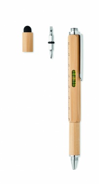 Logotrade promotional merchandise picture of: Spirit level pen in bamboo