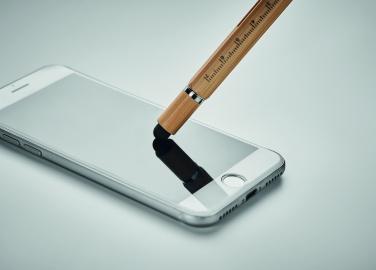 Logotrade business gift image of: Spirit level pen in bamboo