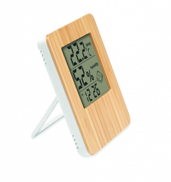 Logo trade promotional item photo of: Bamboo weather station
