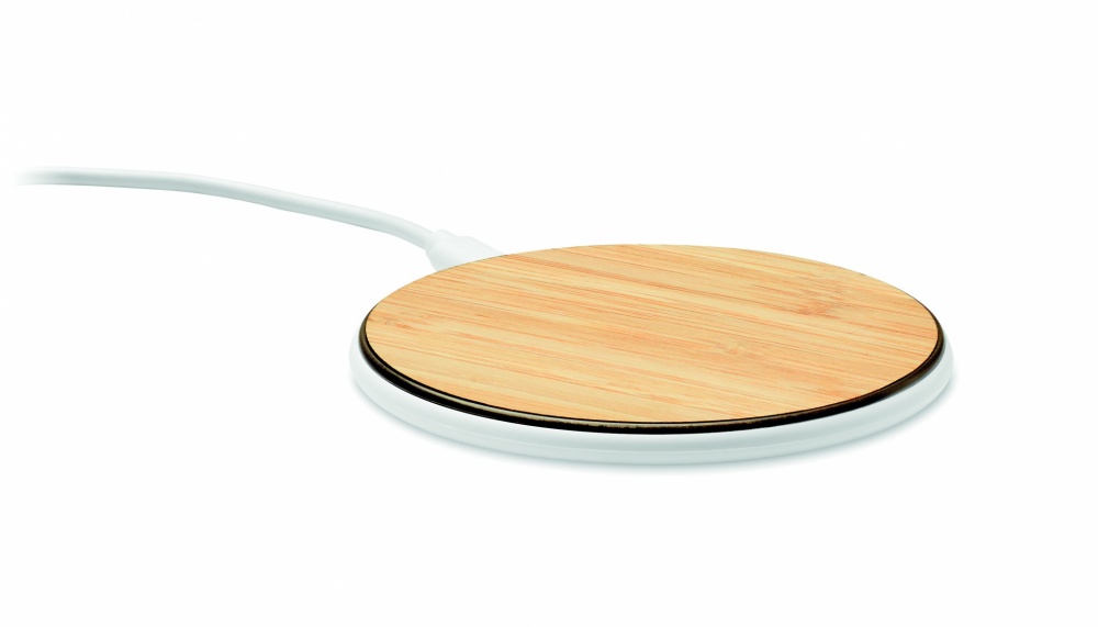 Logotrade advertising product image of: Bamboo wireless charger 10W