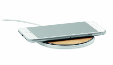 Logo trade promotional gifts image of: Bamboo wireless charger 10W