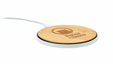 Logo trade promotional products picture of: Bamboo wireless charger 10W