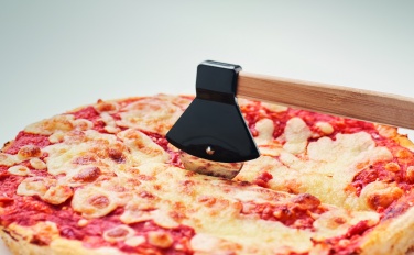 Logo trade promotional giveaways picture of: Pizza cutter bamboo handle