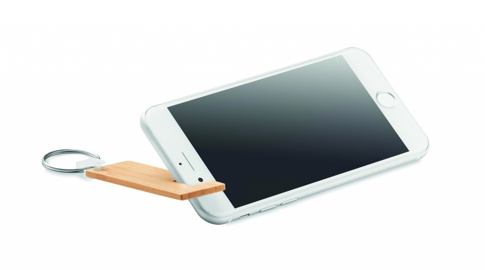 Logo trade promotional product photo of: Bamboo stand and key ring Savonlinna