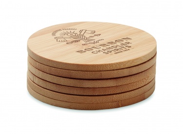 Logotrade advertising product image of: Set of 6 bamboo coasters