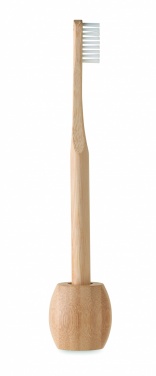 Logotrade promotional giveaway picture of: Bamboo tooth brush with stand