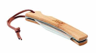 Logo trade corporate gifts picture of: Foldable knife in bamboo