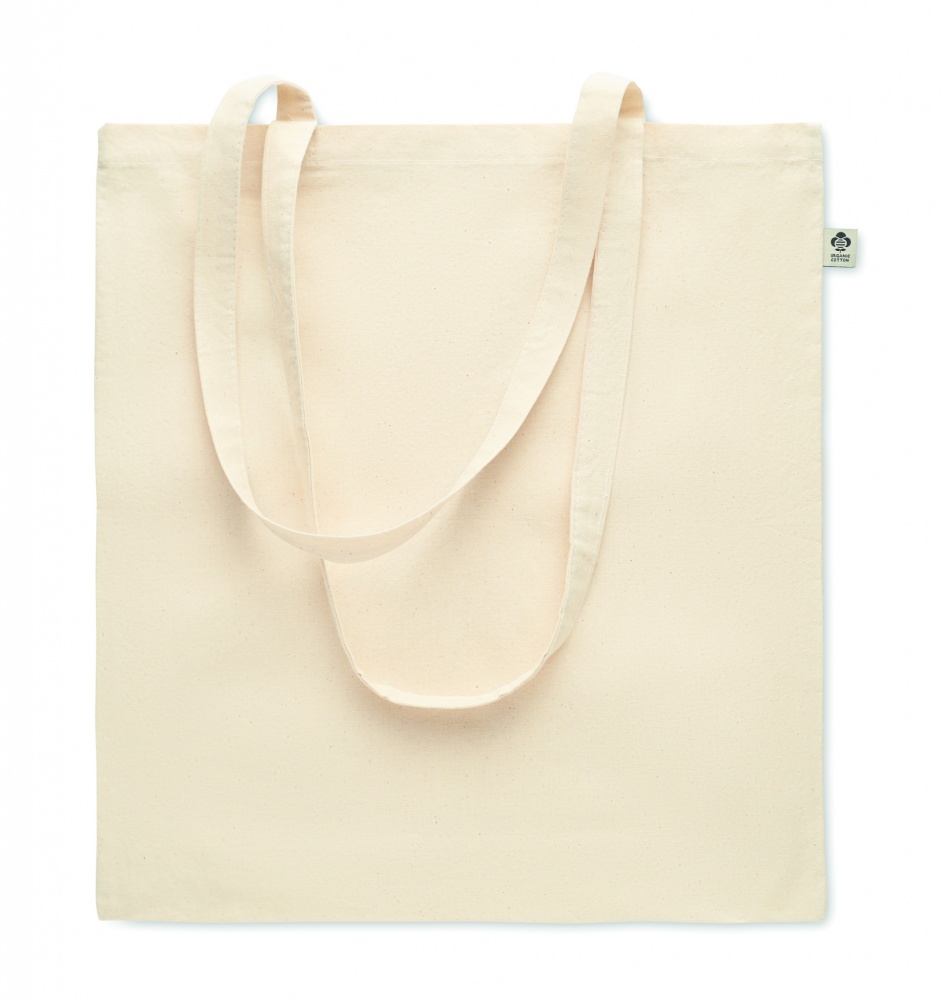 Logo trade promotional merchandise picture of: Organic cotton shopping bag