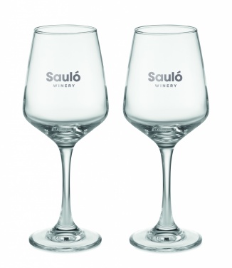 Logo trade advertising product photo of: Set of 2 wine glasses