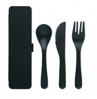 Logo trade promotional gifts image of: Cutlery set recycled PP