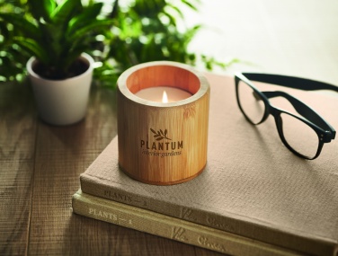 Logo trade promotional merchandise image of: Plant based wax candle 160 gr