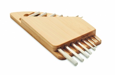 Logotrade promotional product image of: Hex key set in bamboo