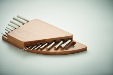 Logo trade promotional item photo of: Hex key set in bamboo