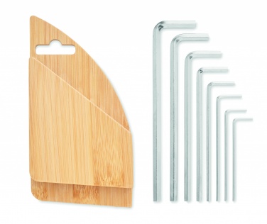 Logo trade promotional items picture of: Hex key set in bamboo