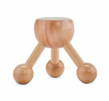 Logo trade promotional giveaways picture of: Hand held massager in wood