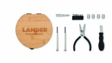 Logo trade corporate gift photo of: 15 piece tool set bamboo case