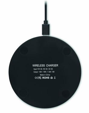Logotrade promotional item picture of: Glass wireless 10W charger