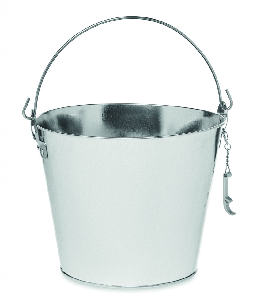 Logo trade promotional gifts picture of: Metal beer bucket 4L