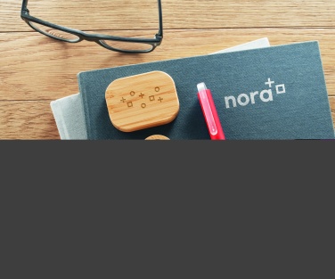 Logo trade promotional merchandise photo of: TWS earbuds in bamboo case