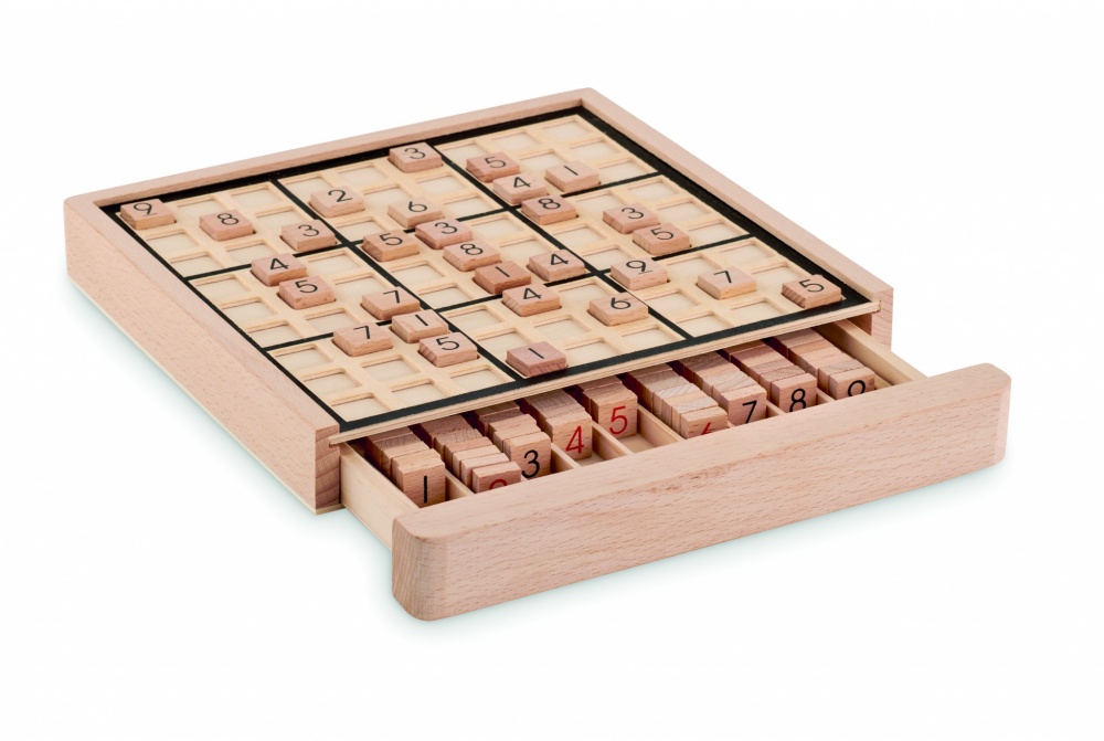 Logo trade advertising products picture of: Wooden sudoku board game
