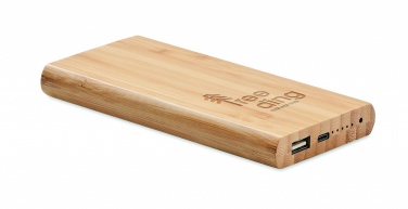 Logo trade corporate gifts picture of: 6000 mAh Bamboo power bank