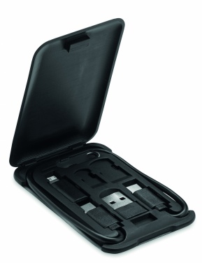 Logo trade promotional merchandise picture of: 3 in 1 Cable with phone stand