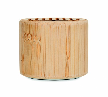 Logotrade promotional merchandise photo of: Round bamboo wireless speaker