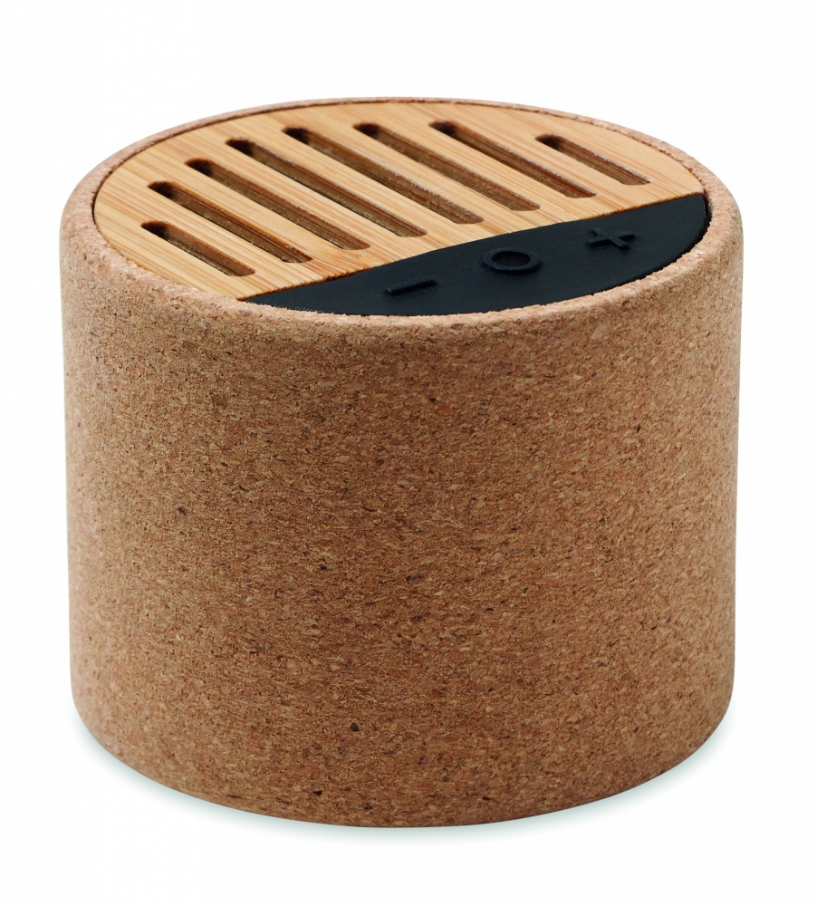 Logotrade promotional items photo of: Round cork wireless speaker