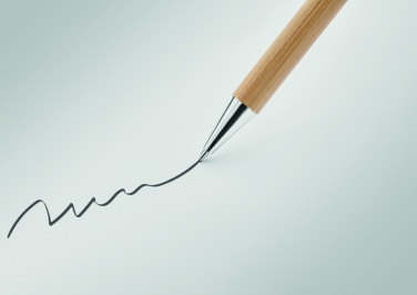 Logo trade promotional giveaways picture of: Bamboo twist type ball pen