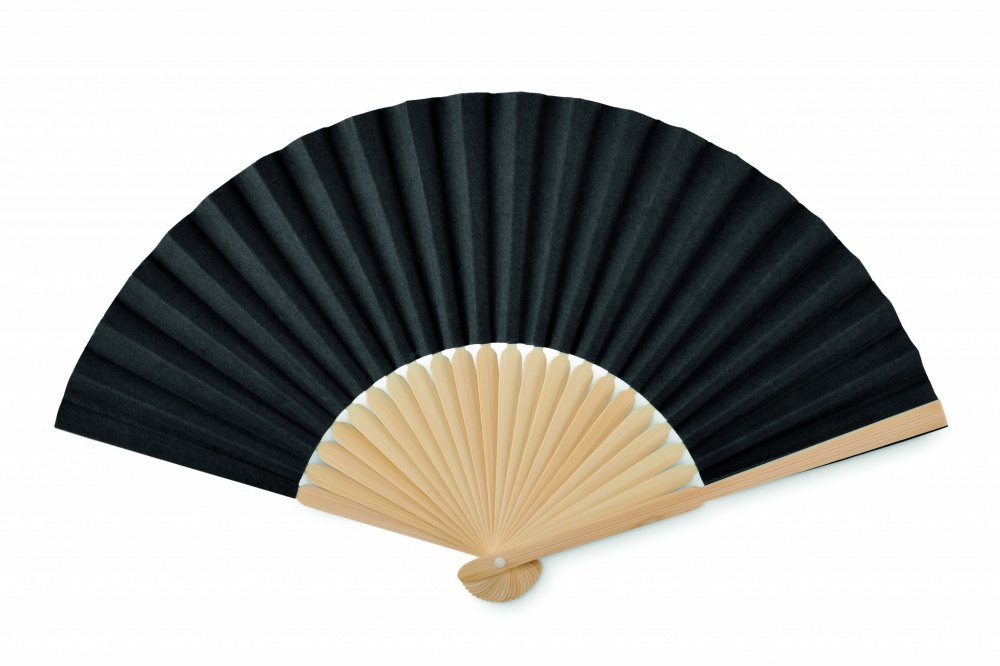 Logo trade business gifts image of: Manual hand fan
