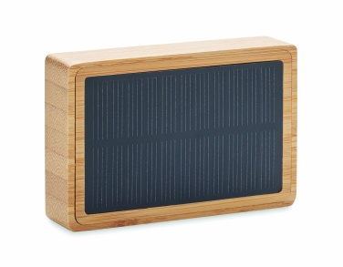 Logotrade advertising products photo of: Solar bamboo wireless speaker