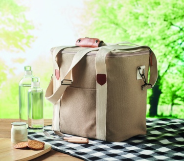 Logo trade promotional merchandise image of: Large cooler bag canvas 450gr/m