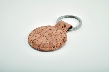 Logotrade promotional product image of: Round cork key ring Mikkeli