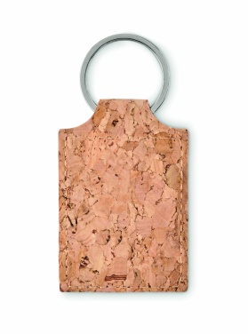 Logo trade business gift photo of: Rectangular cork key ring Imatra