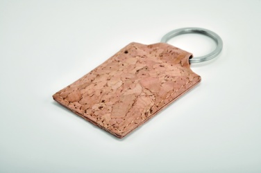 Logo trade promotional product photo of: Rectangular cork key ring Imatra