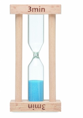Logotrade promotional gift picture of: Wooden sand timer 3 minutes