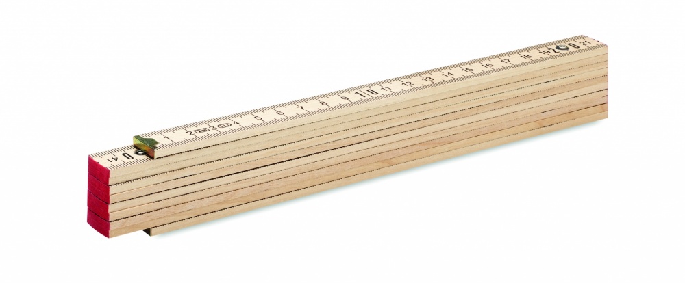 Logo trade advertising product photo of: Carpenter ruler in wood 2m